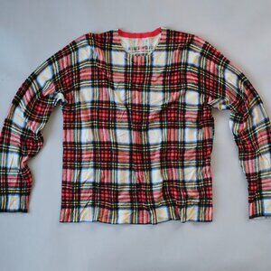 JCREW MARGOT CREWNECK SWEATER IN SNOWY STEWART TARTAN